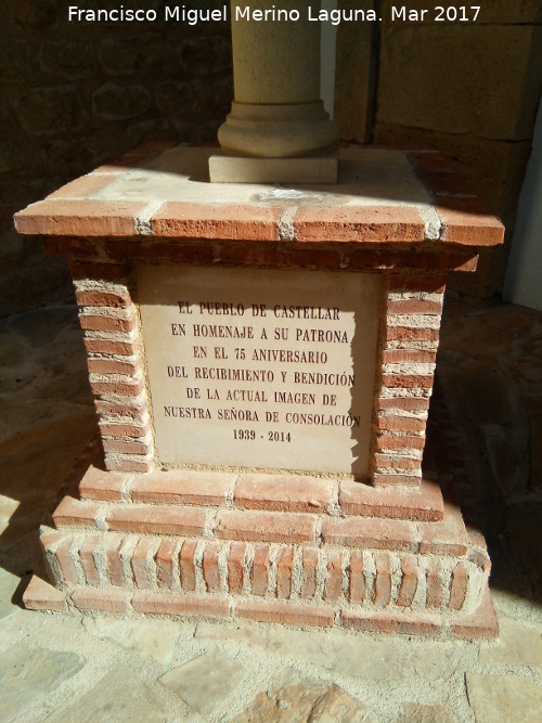 Monumento a la Virgen de la Consolacin - Monumento a la Virgen de la Consolacin. Inscripcin