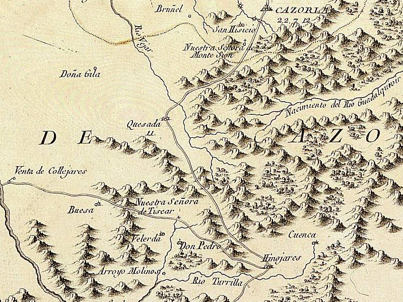 Aldea Belerda - Aldea Belerda. Mapa del Adelantamiento de Cazorla 1797