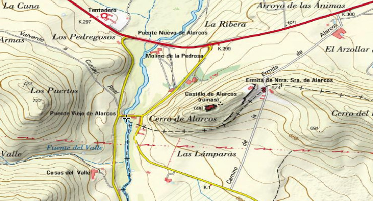 Puente Viejo de Alarcos - Puente Viejo de Alarcos. Mapa