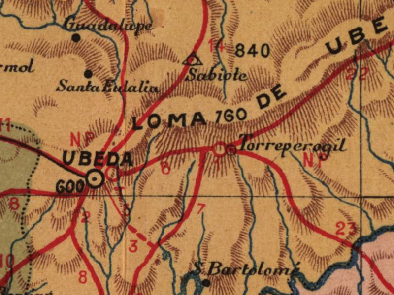 Historia de Sabiote - Historia de Sabiote. Mapa 1901