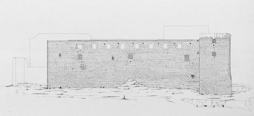 Castillo de Sabiote - Castillo de Sabiote. Plano. alzado norte IPCE 1983
