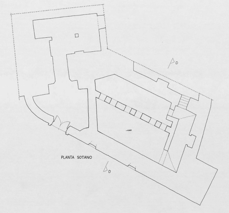 Castillo de Sabiote - Castillo de Sabiote. Plano planta stano. IPCE 1983