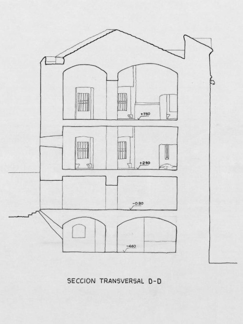 Castillo de Sabiote - Castillo de Sabiote. Plano seccin. IPCE 1983