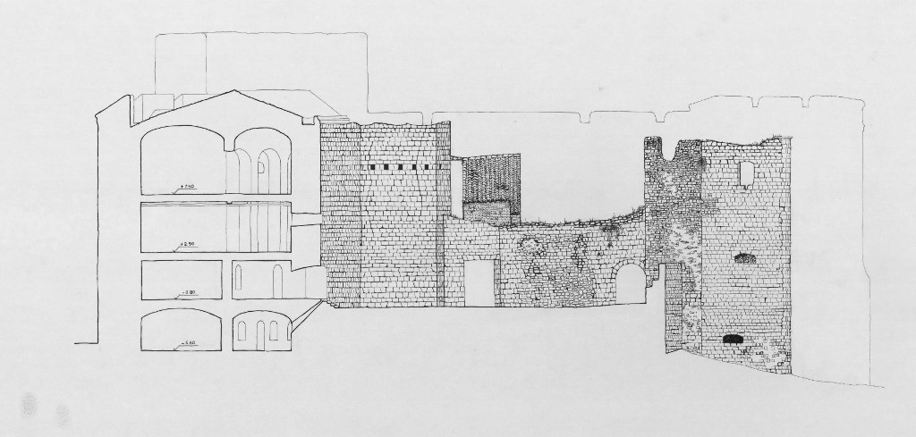 Castillo de Sabiote - Castillo de Sabiote. Plano seccin transversal. IPCE 1983