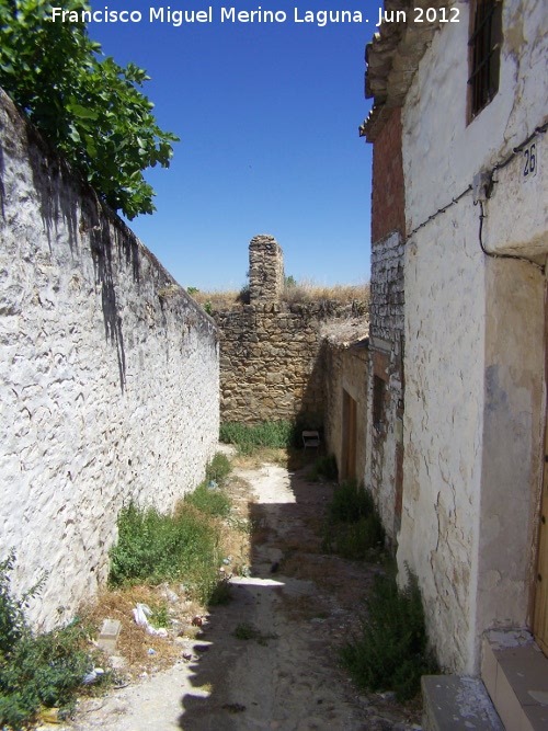 Barrio del Albaicn - Barrio del Albaicn. Callejn con la muralla al fondo