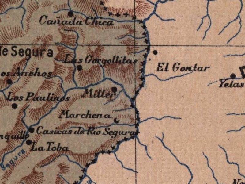 Aldea Casicas del Ro Segura - Aldea Casicas del Ro Segura. Mapa 1901