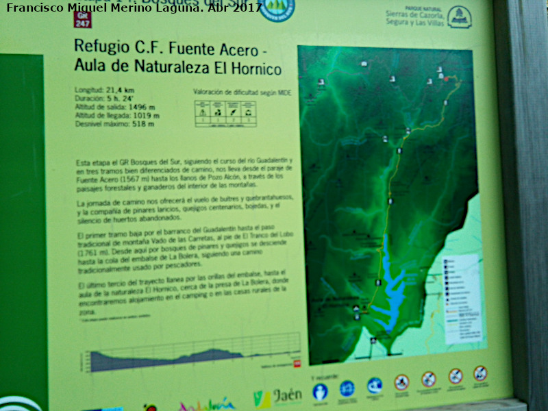 Sendero Refugio C. F. Fuente Acero - Aula de Naturaleza El Hornico - Sendero Refugio C. F. Fuente Acero - Aula de Naturaleza El Hornico. Cartel