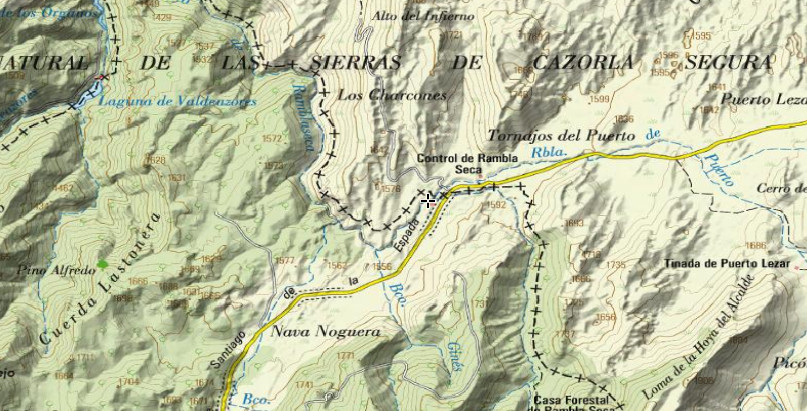Fuente de Rambla Seca - Fuente de Rambla Seca. Mapa