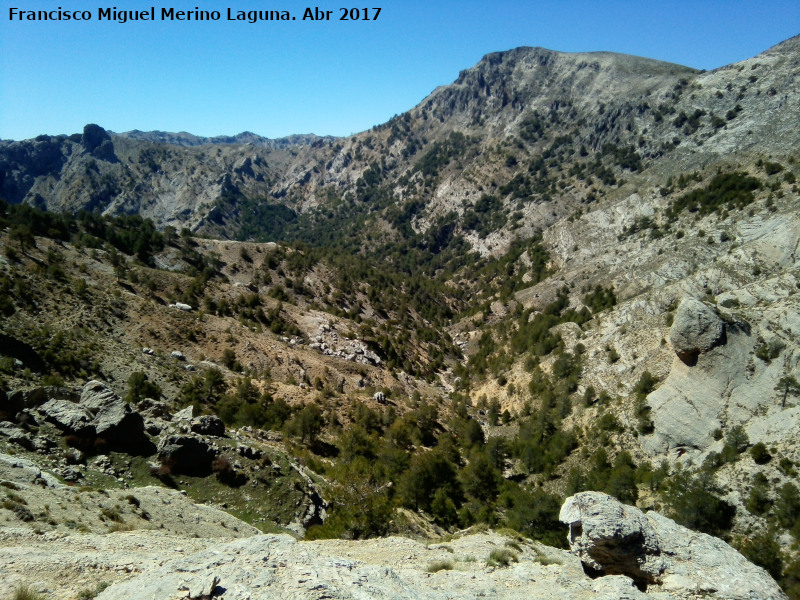 Barranco de Tnez - Barranco de Tnez. Vista desde la Morra de los Tres Mojones