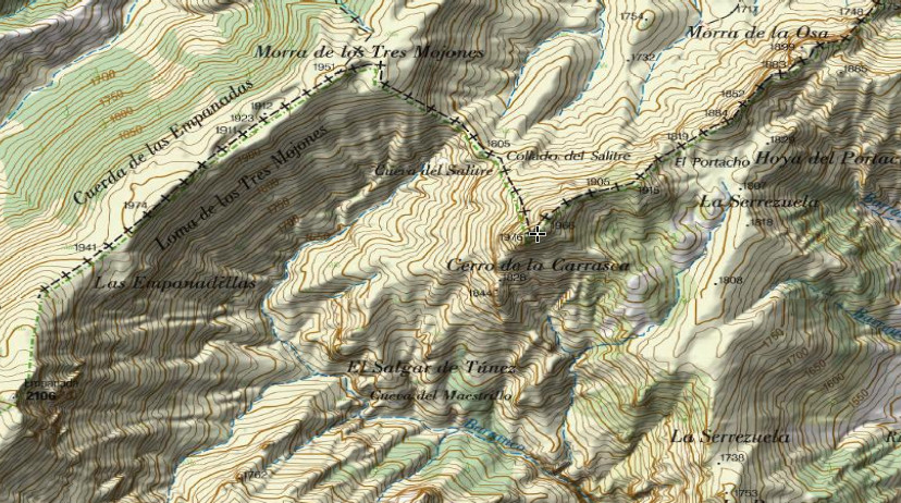 Cerro de la Carrasca - Cerro de la Carrasca. Mapa