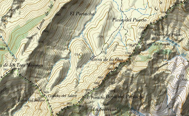 Fuente de la Morra de la Osa - Fuente de la Morra de la Osa. Mapa