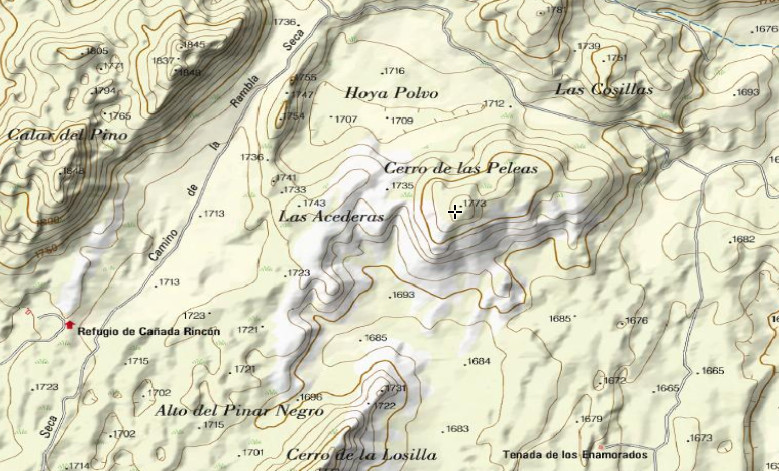 Cerro de las Peleas - Cerro de las Peleas. Mapa