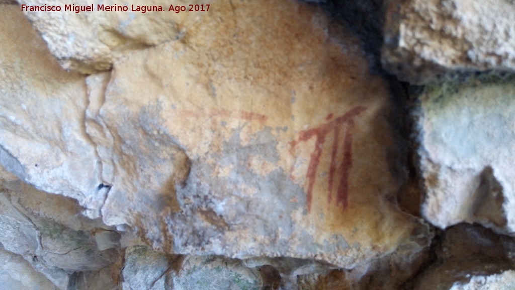 Pinturas rupestres de la Cueva de la Dehesa - Pinturas rupestres de la Cueva de la Dehesa. Pareja de pectiniformes