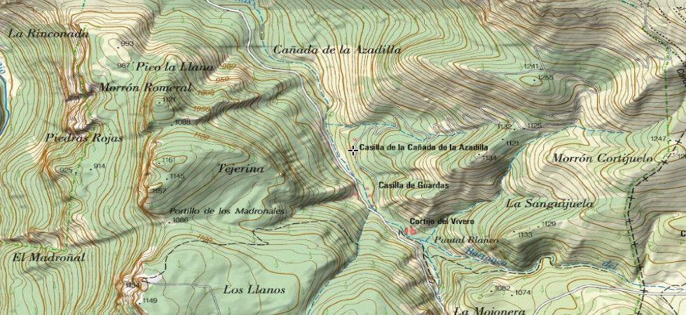 Casilla de la Caada de las Hazadillas - Casilla de la Caada de las Hazadillas. Mapa