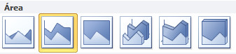 Gráficos área Excel 2010. Gráficos. Gráficos área