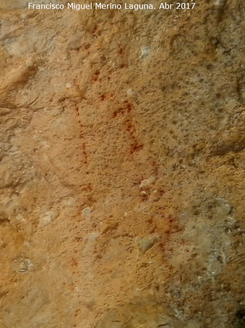 Pinturas rupestres del Abrigo de Aznaitn de Torres V - Pinturas rupestres del Abrigo de Aznaitn de Torres V. Lneas de la derecha
