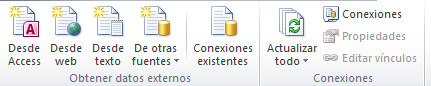 Excel 2010. Conexiones de Datos.