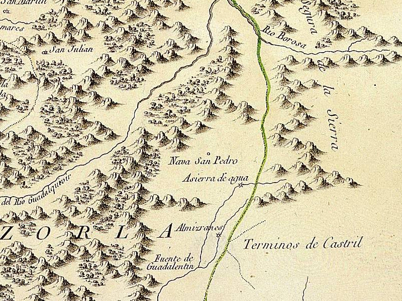 Ro Borosa - Ro Borosa. Mapa del Adelantamiento de Cazorla 1797