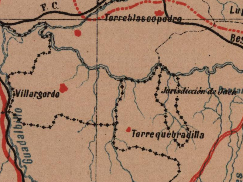 Historia de Torreblascopedro - Historia de Torreblascopedro. Mapa 1885