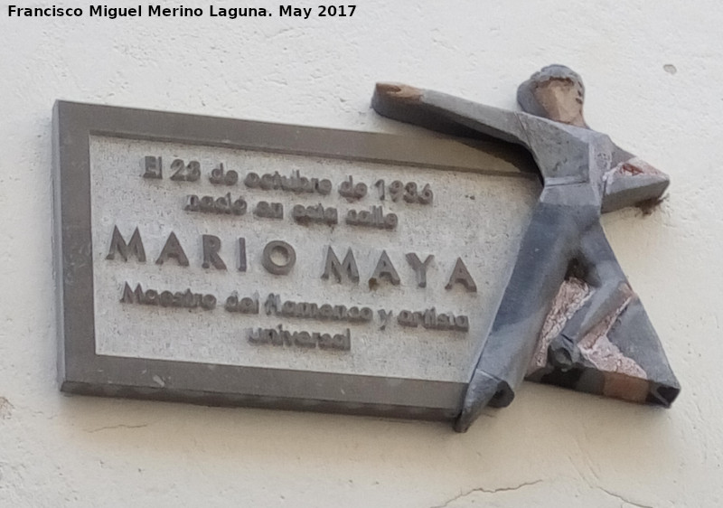 Placa a Mario Maya - Placa a Mario Maya. 