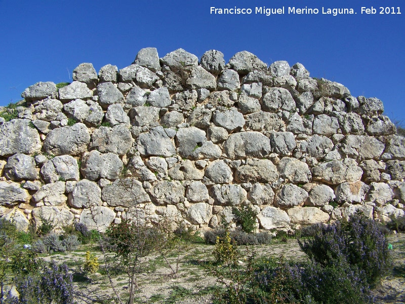 Oppidum del Cerro Miguelico - Oppidum del Cerro Miguelico. Muralla ciclopea