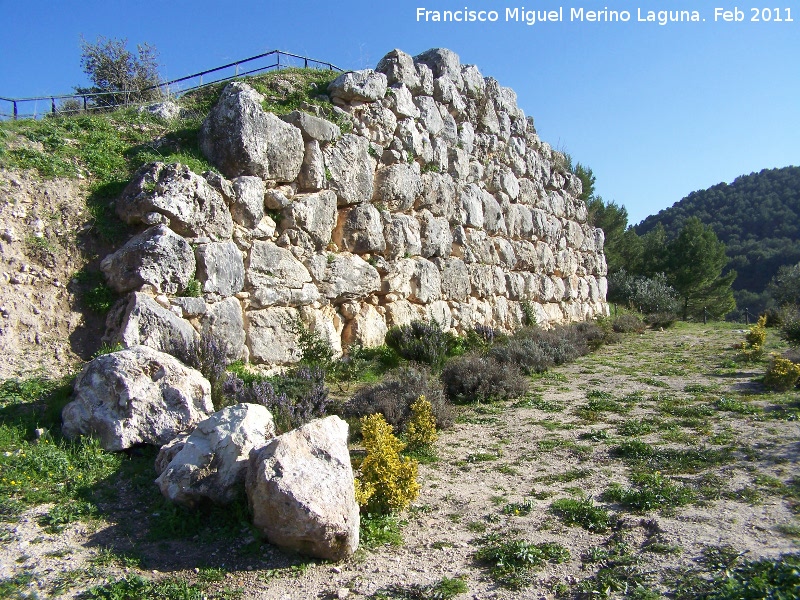 Oppidum del Cerro Miguelico - Oppidum del Cerro Miguelico. Muralla ciclopea