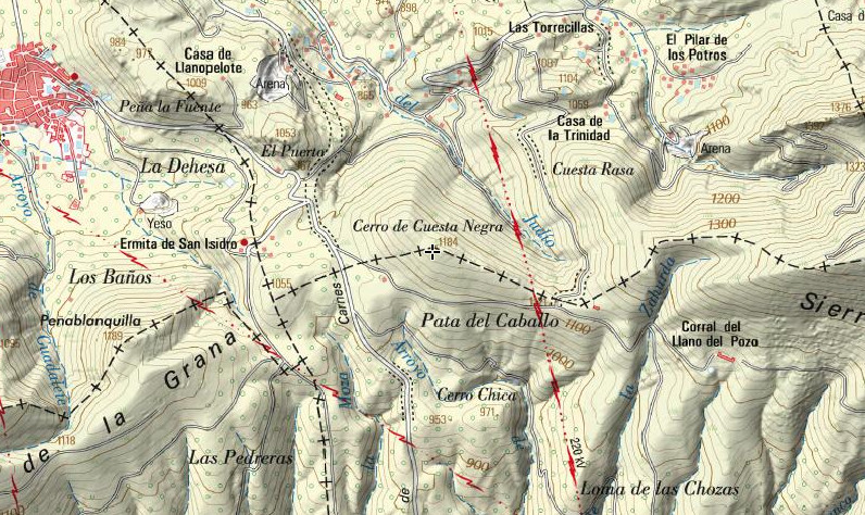 Cuesta Negra - Cuesta Negra. Mapa