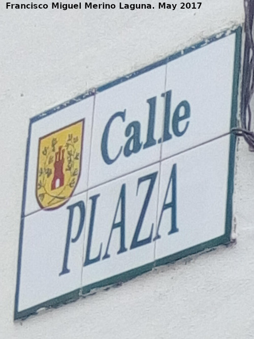 Calle Plaza - Calle Plaza. Placa
