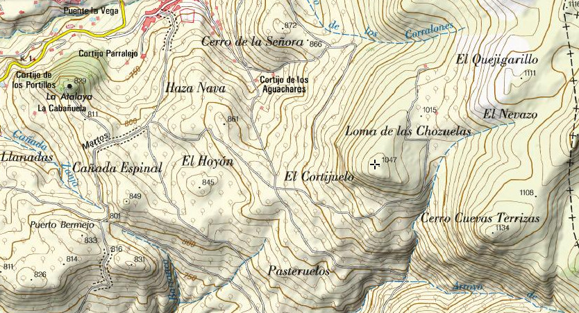 Loma de las Chozuelas - Loma de las Chozuelas. Mapa