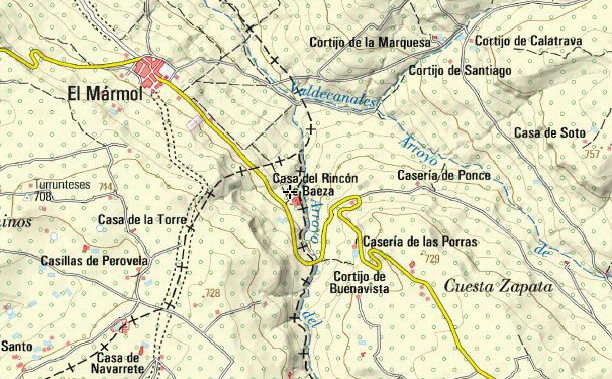 Casera del Rincn de Baeza - Casera del Rincn de Baeza. Mapa