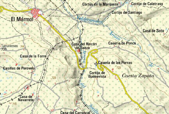 Casera de las Porras - Casera de las Porras. Mapa
