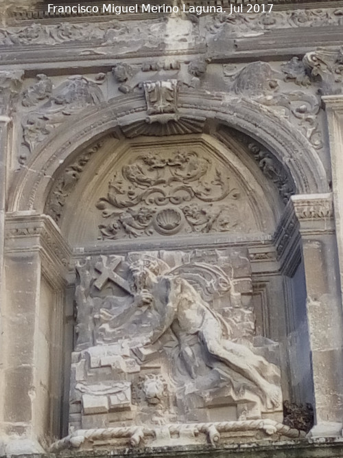 Catedral de Granada. Puerta de San Jernimo - Catedral de Granada. Puerta de San Jernimo. Hornacina de San Jernimo