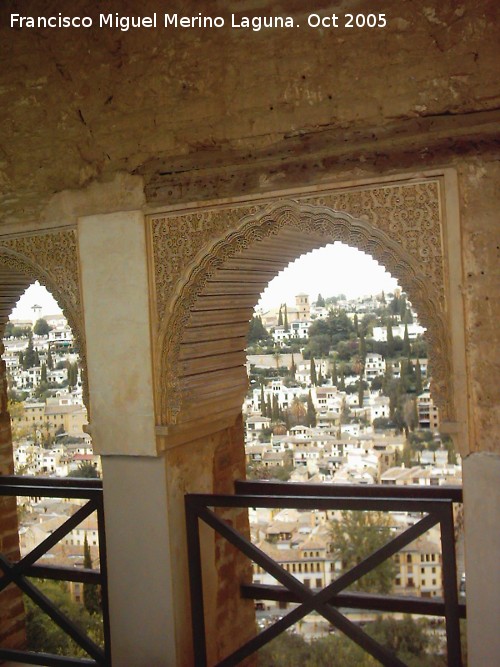 Alhambra. Palacio del Prtico - Alhambra. Palacio del Prtico. Vistas del Albaycn