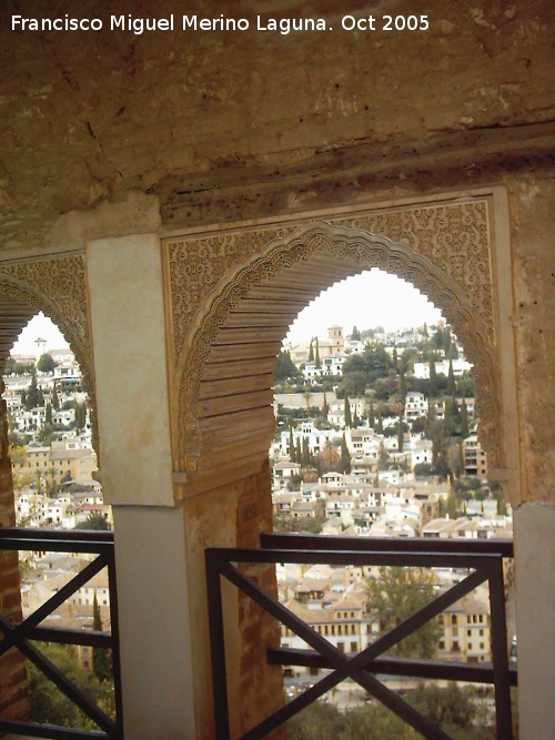 Alhambra. Palacio del Prtico - Alhambra. Palacio del Prtico. Vistas del Albaycn