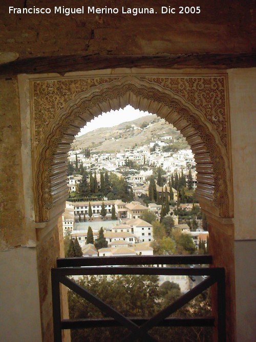 Alhambra. Palacio del Prtico - Alhambra. Palacio del Prtico. Vistas del Albaycn