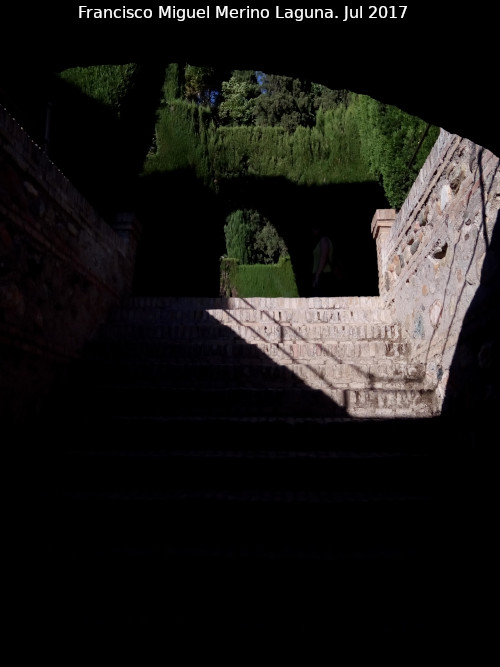 Generalife. Jardines Bajos - Generalife. Jardines Bajos. Escaleras