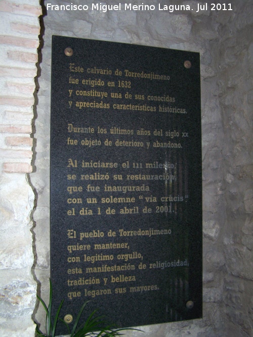 Ermita de El Calvario - Ermita de El Calvario. Placa