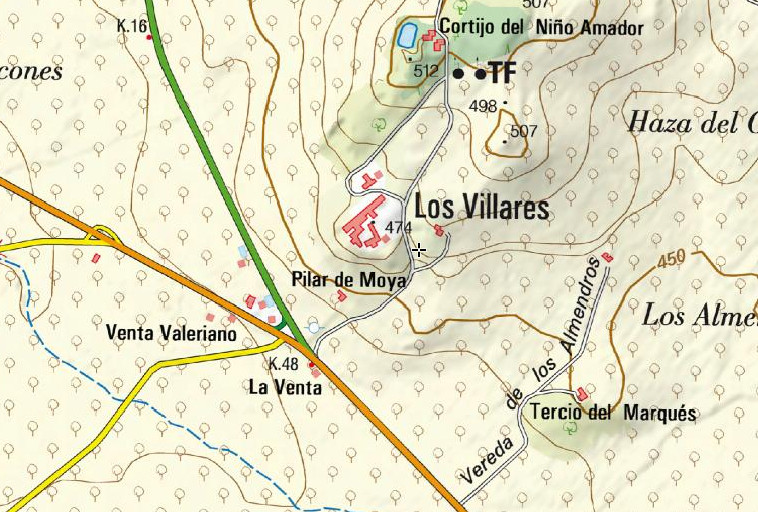 Cortijada Los Villares - Cortijada Los Villares. Mapa
