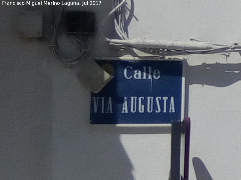 Calle Va Augusta - Calle Va Augusta. Placa