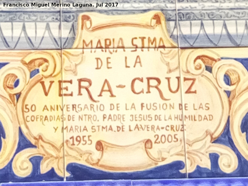 Azulejos de Mara Stma de la Vera Cruz - Azulejos de Mara Stma de la Vera Cruz. Cartela