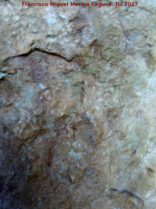 Pinturas rupestres del Abrigo de la Piedra del Agujero I - Pinturas rupestres del Abrigo de la Piedra del Agujero I. Antropomorfo simple