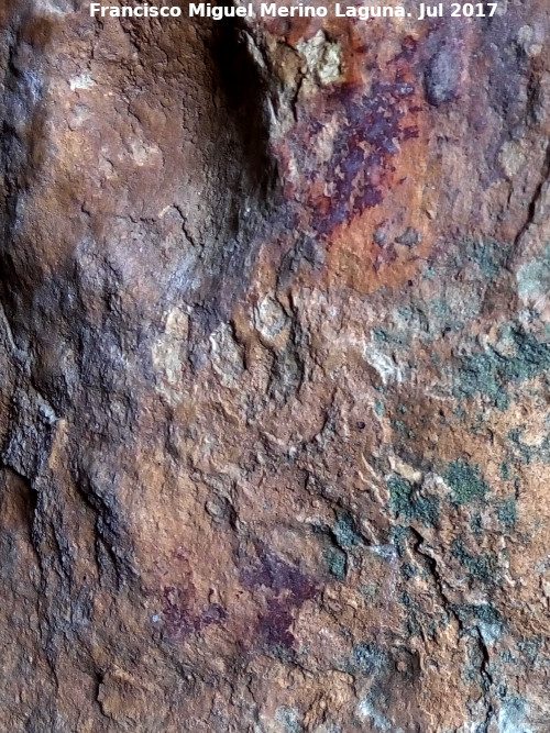 Pinturas rupestres del Abrigo de la Piedra del Agujero II - Pinturas rupestres del Abrigo de la Piedra del Agujero II. Panel