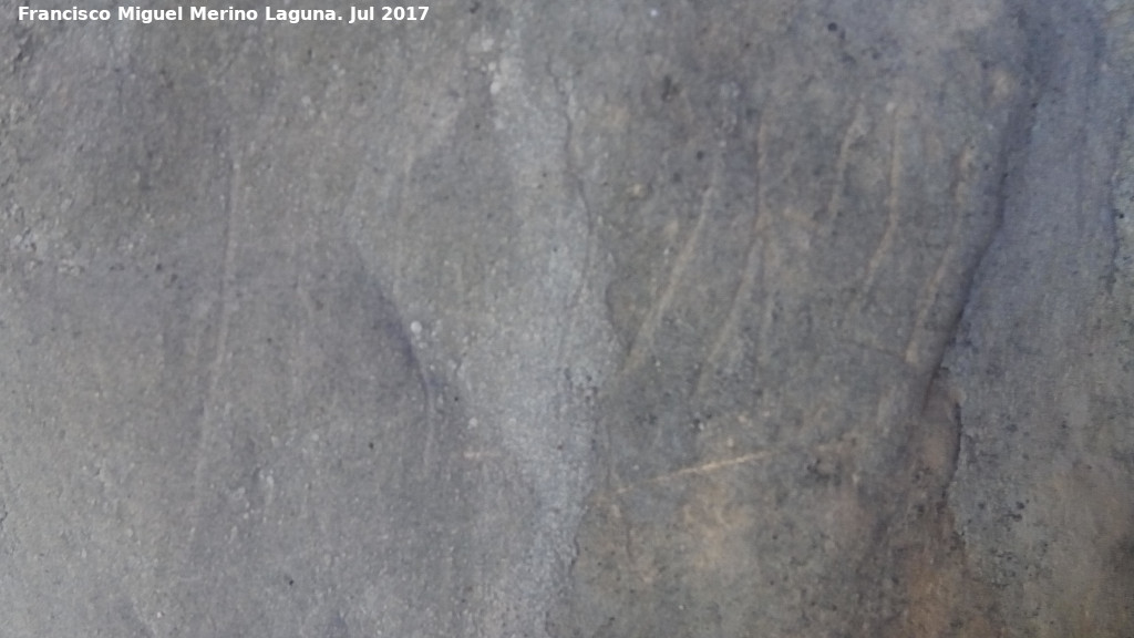 Pinturas rupestres del Abrigo de la Piedra del Agujero II - Pinturas rupestres del Abrigo de la Piedra del Agujero II. Grabados