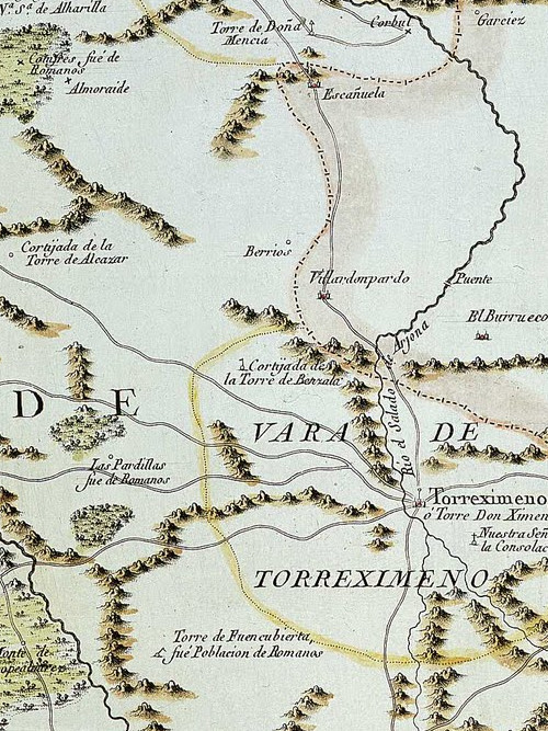 Castillo Benzal - Castillo Benzal. Mapa del Partido de Martos 1735