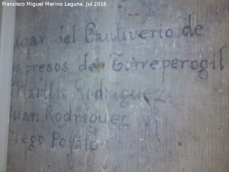 Historia de Torreperogil - Historia de Torreperogil. Pintadas de presos de la Guerra Civil en la Catedral de Jan