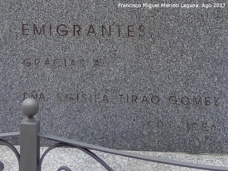 Monumento a los Emigrantes - Monumento a los Emigrantes. Inscripcin