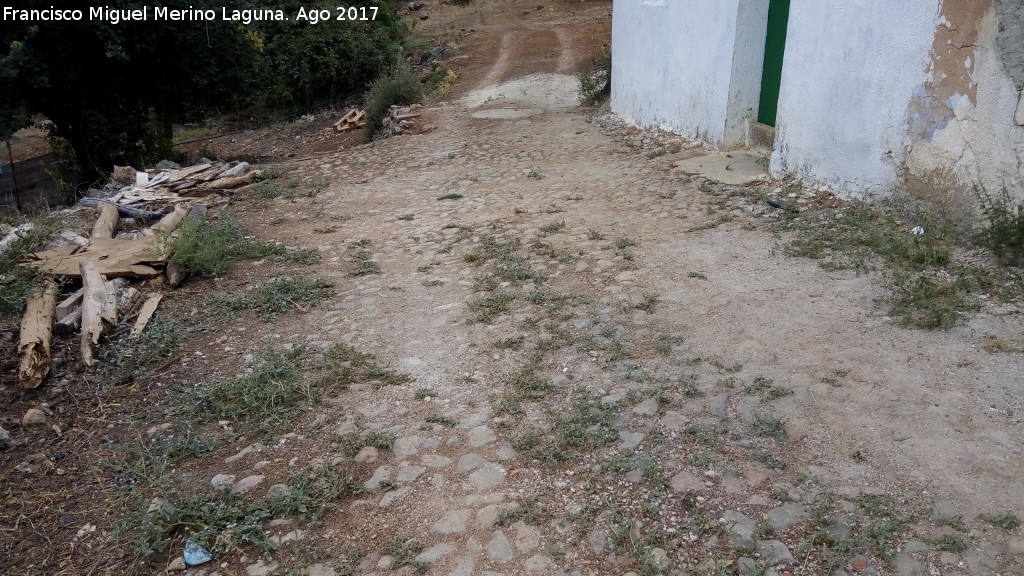 Cortijo de la Fuente Baja - Cortijo de la Fuente Baja. Patn empedrado