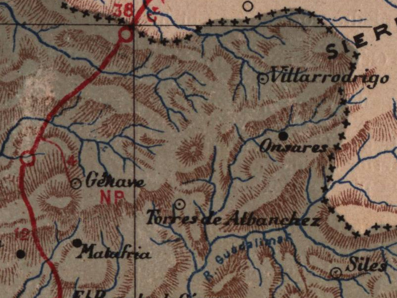 Historia de Torres de Albanchez - Historia de Torres de Albanchez. Mapa 1901