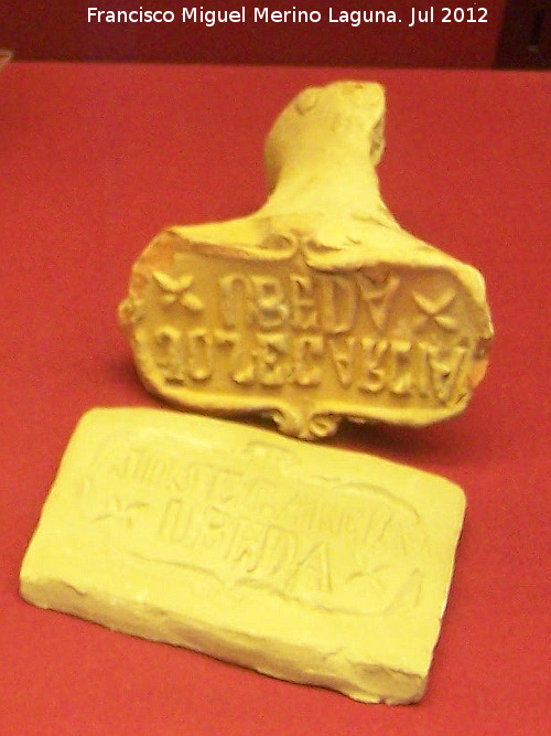 Historia de beda - Historia de beda. Sello alfarero siglo XIX. Museo Arqueolgico de beda