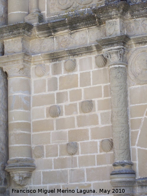 Casa de Las Torres - Casa de Las Torres. Conchas de Santiago y arranque de las columnas